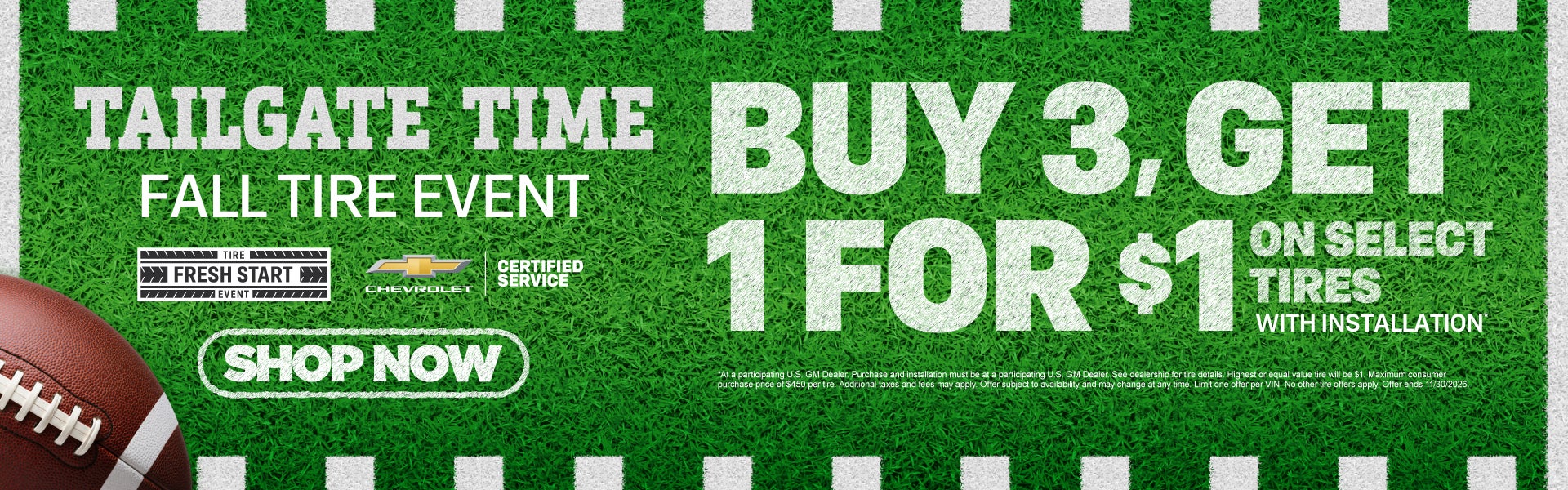 FALL TIRE EVENT Buy 3 Get 1 for $1