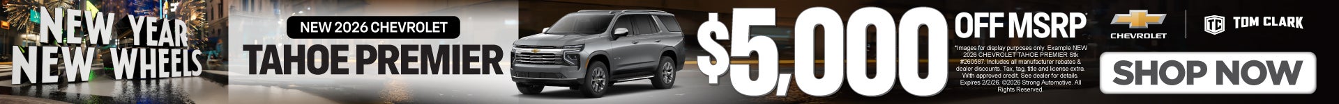 NEW 2026 CHEVROLET TAHOE PREMIER $5,000 OFF MSRP*