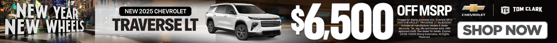 NEW 2025 CHEVROLET TRAVERSE LT $6,500 OFF MSRP*