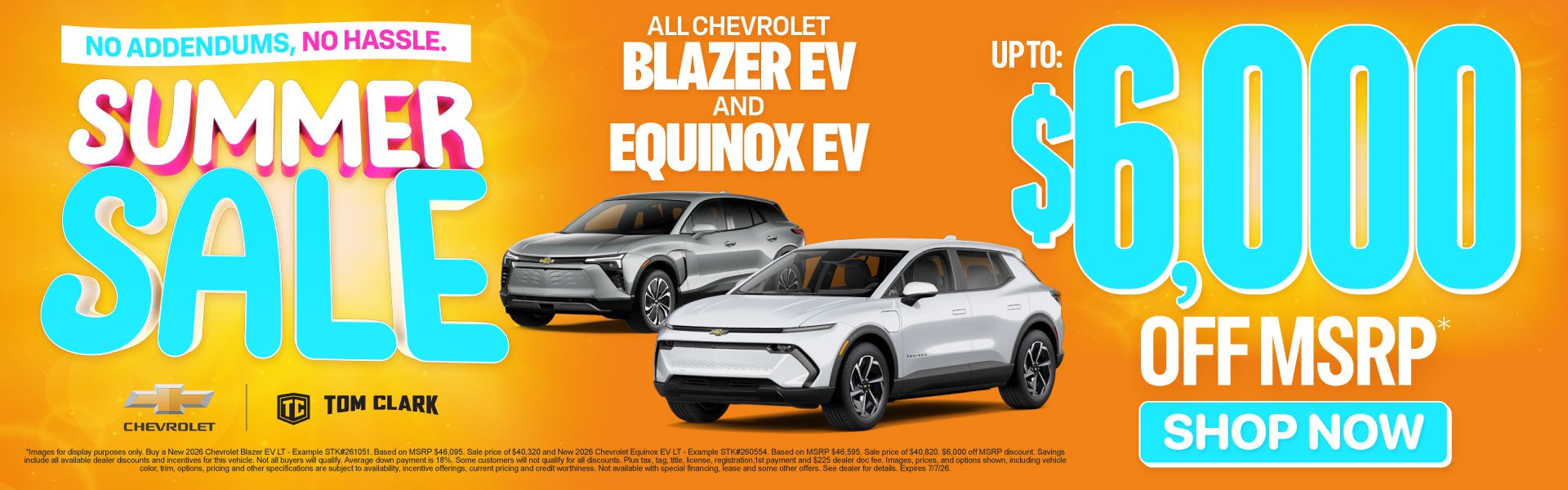 "ALL CHEVROLET BLAZER EV AND EQUINOX EV NO ADDENDUMS, NO HAS