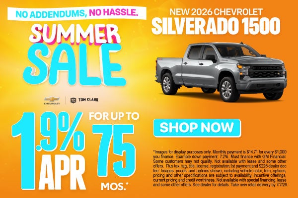 "NEW 2026 CHEVROLET SILVERADO 1500 NO ADDENDUMS, NO HASSLE.