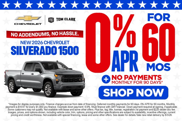 "NEW 2026 CHEVROLET SILVERADO 1500 NO ADDENDUMS, NO HASSLE.