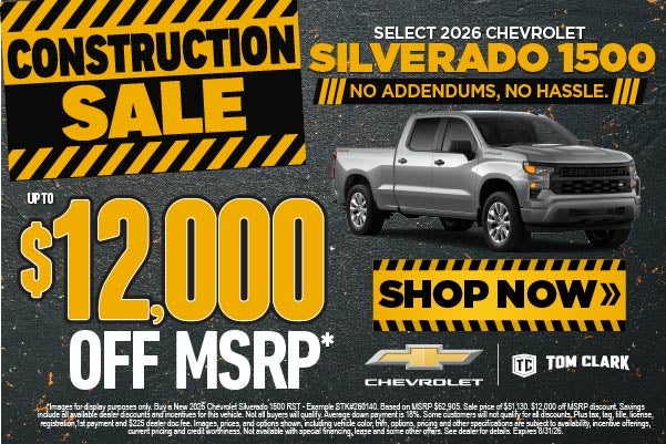 "SELECT 2026 CHEVROLET SILVERADO 1500 NO ADDENDUMS, NO HASSL