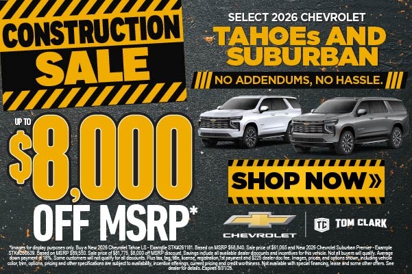 "NEW 2026 CHEVROLET TAHOEs AND SUBURBAN NO ADDENDUMS, NO HAS