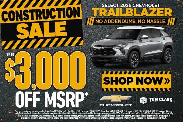 "ALL REMAINING 2026 CHEVROLET TRAILBLAZER NO ADDENDUMS, NO H