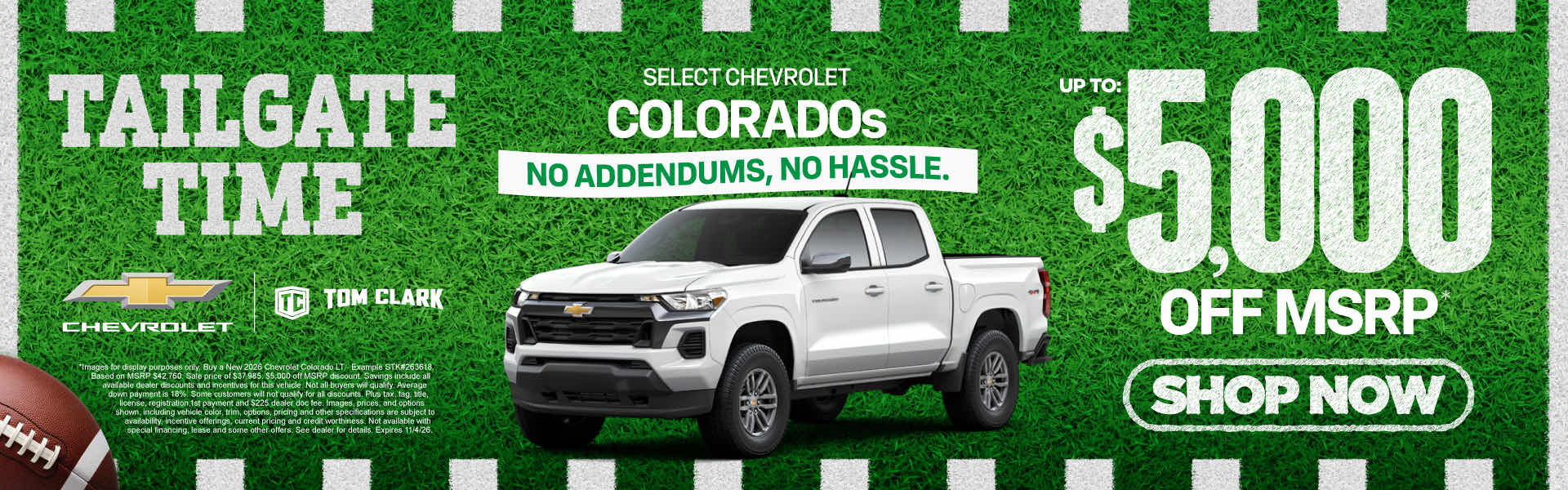 Select Chevrolet Colorados Up To $5,000 Off MSRP*