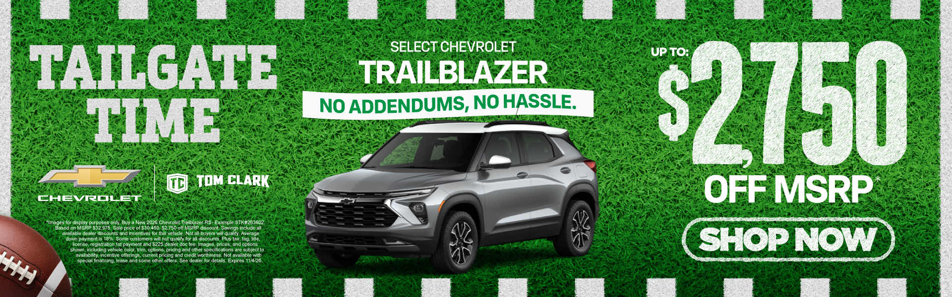 Select Chevrolet Trailblazer Up To $2,750 Off MSRP*
