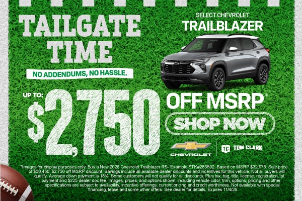 Select Chevrolet Trailblazer Up To $2,750 Off MSRP*