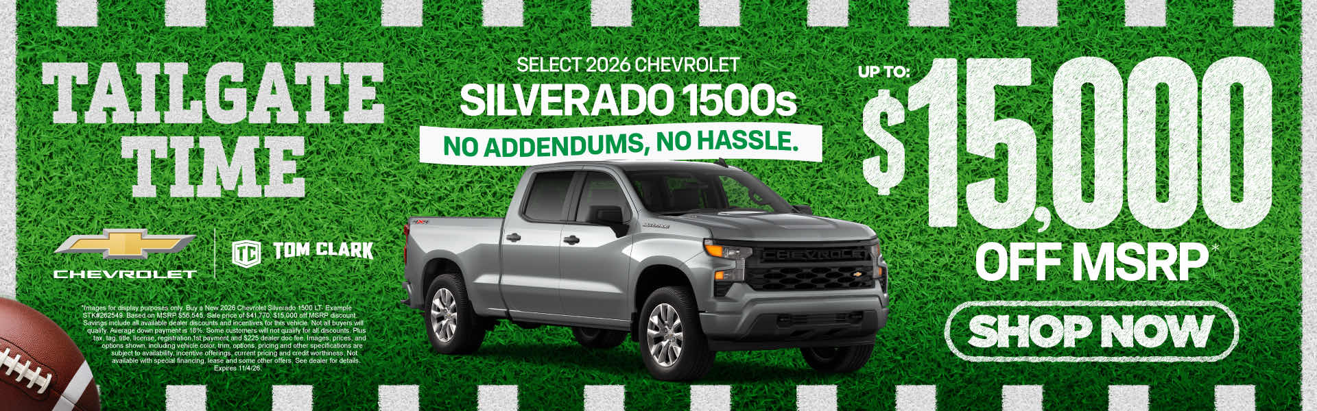 Select 2026 Chevrolet Silverado 1500s Up To $15,000 Off MSRP