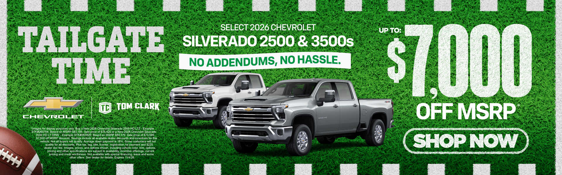 Select 2026 Chevrolet Silverado 2500 & 3500s Up To $7,000 Of